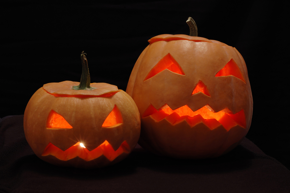 Two halloween pumpkins - Jack O Lanterns
